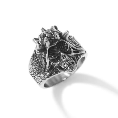 Anillo de dedo de acero inoxidable, acero inoxidable 304, pulido, Joyería & diverso tamaño para la opción & para hombre, color original, Vendido por UD
