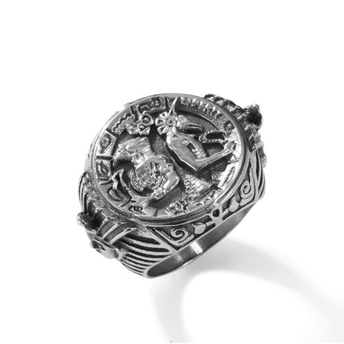 Anillo de dedo de acero inoxidable, acero inoxidable 304, pulido, Joyería & diverso tamaño para la opción & para hombre, color original, Vendido por UD