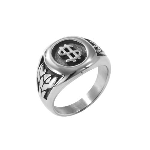 Stainless Steel Finger Ring, 304 Stainless Steel, polished, fashion jewelry & different size for choice & for man, original color, Sold By PC