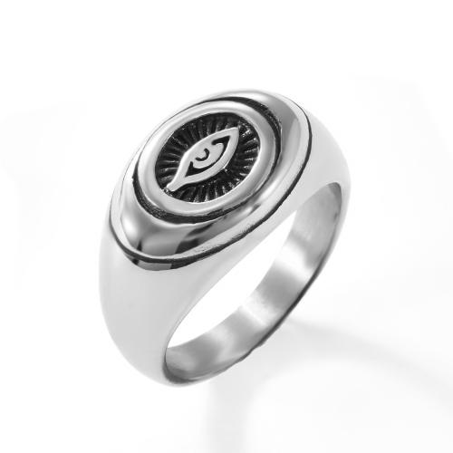 Stainless Steel Finger Ring, 304 Stainless Steel, polished, fashion jewelry & different size for choice & for man, original color, Sold By PC
