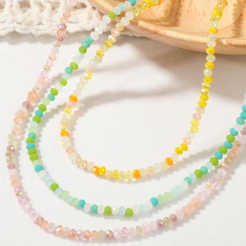 Collar de Cristal, con Seedbead & Perlas plásticas, chapado, Joyería & diferentes estilos para la opción & para mujer, más colores para la opción, Vendido por UD