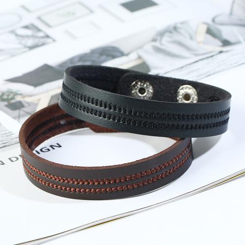 PU Leather Cord Bracelets, with Iron, Embroidery, fashion jewelry & Unisex, more colors for choice, Sold By PC