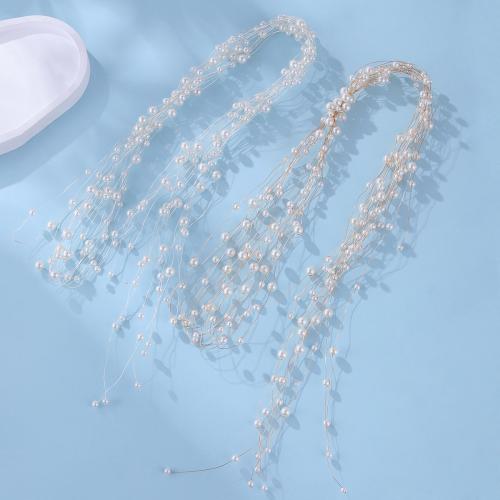 Bridal Hair Flowers, Plastic Pearl, with brass wire, handmade, fashion jewelry & for woman, more colors for choice, Sold By PC