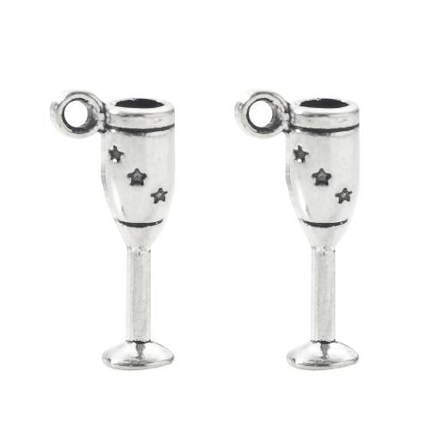 Tibetan Style Pendants, Cup, silver color plated, DIY, silver color, 8.70x5.30x20mm, Sold By Bag