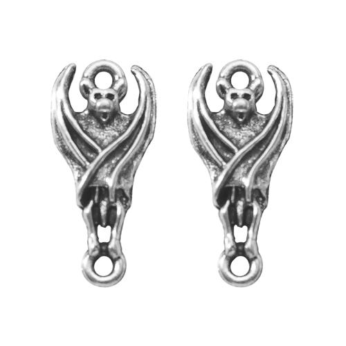 Tibetan Style Pendants, Bat, silver color plated, DIY, silver color, 9.30x3.40x19.90mm, Sold By Bag