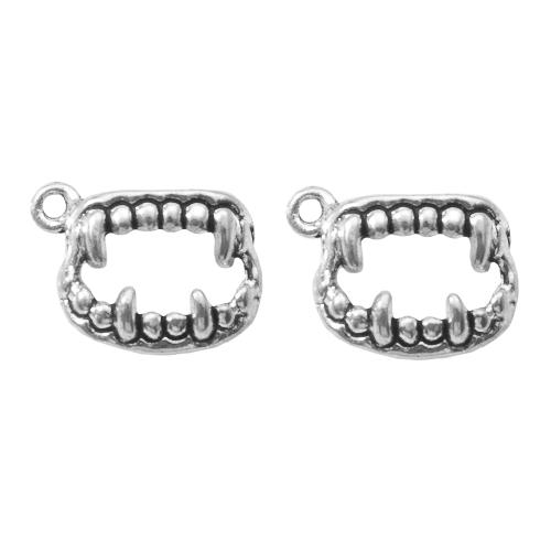 Zinklegierung Weihnachten Anhänger, Schneemann, silberfarben plattiert, DIY, Silberfarbe, 17x4.70x14mm, verkauft von Tasche