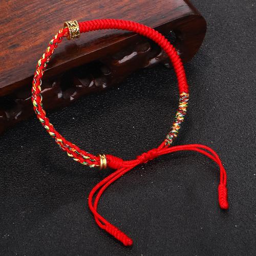 Brass Bracelet & Bangle, with Knot Cord, handmade, fashion jewelry & Unisex, more colors for choice, Sold By PC