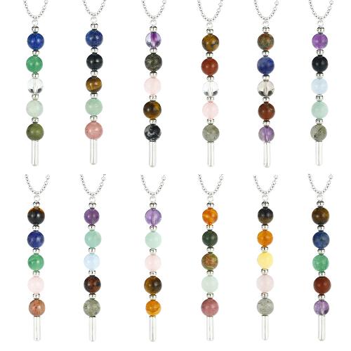 Collar de piedras preciosas joyas, acero inoxidable 304, con Piedra natural, hecho a mano, Joyería & diferentes materiales para la opción & para mujer, color original, Vendido por UD