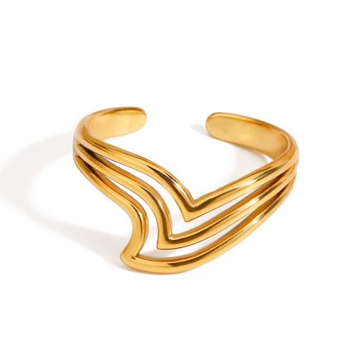 Edelstahl Ringe, 304 Edelstahl, 18K vergoldet, Modeschmuck & für Frau & hohl, verkauft von PC