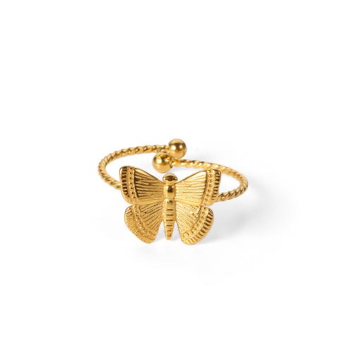 Edelstahl Ringe, 304 Edelstahl, 18K vergoldet, Modeschmuck & für Frau, verkauft von PC