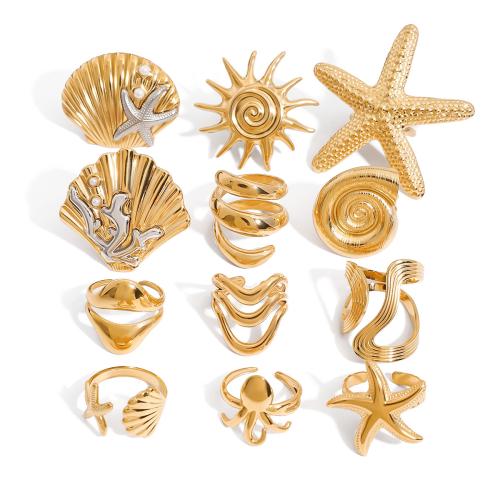 Edelstahl Ringe, 304 Edelstahl, plattiert, Modeschmuck & verschiedene Stile für Wahl & für Frau, verkauft von PC