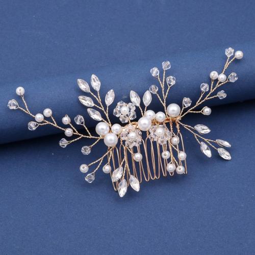 Mixed Hair Accessories, Tibetan Style, with brass wire & Crystal & Plastic Pearl, handmade, fashion jewelry & different styles for choice & for woman, more colors for choice, Sold By PC