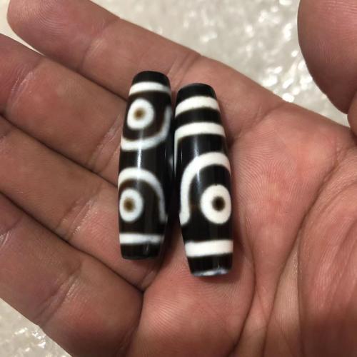 Natural Tibetan Agate Dzi Beads, DIY & different styles for choice, 35x12mm, Sold By PC
