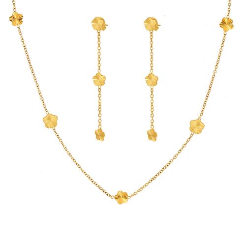 Fashion Stainless Steel Jewelry Sets, 304 Stainless Steel, 18K gold plated, fashion jewelry & different styles for choice & for woman, Sold By PC