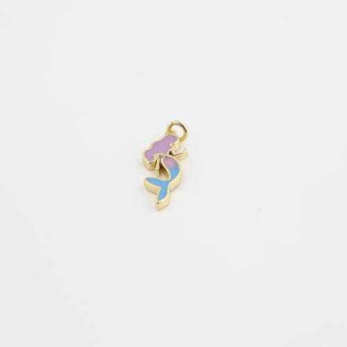 Brass Jewelry Pendants, gold color plated, DIY & enamel, 16x6x1mm, Sold By PC