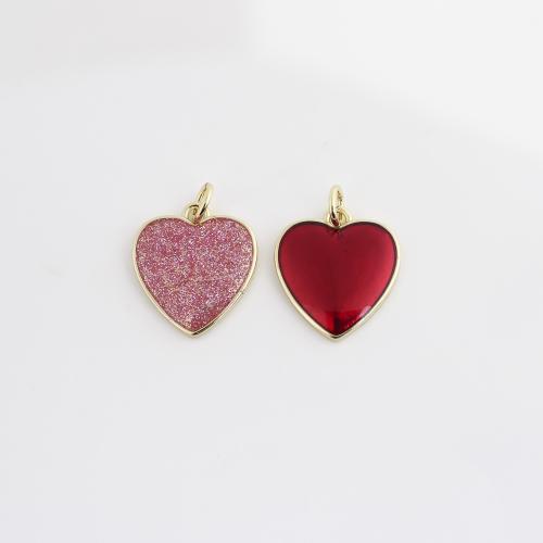 Colgantes de Metal en Forma Corazón, chapado en color dorado, Bricolaje & esmalte, más colores para la opción, 16x15x2mm, Vendido por UD
