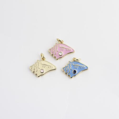 Bijoux pendentifs en laiton, Placage de couleur d'or, DIY & émail, plus de couleurs à choisir, 11x14.50x2mm, Vendu par PC