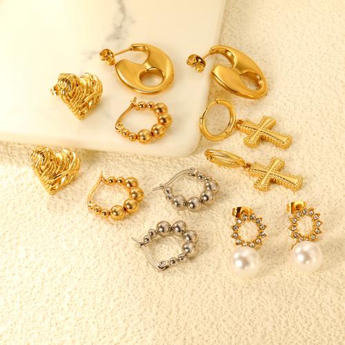 Stainless Steel Drop Earring, 304 Stainless Steel, plated, fashion jewelry & different styles for choice & for woman, Sold By Pair