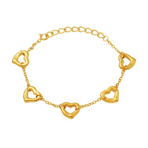 Stainless Steel Jewelry Bracelet, 304 Stainless Steel, with 1.57 Inch extender chain, plated, fashion jewelry & for woman & hollow, more colors for choice, Length:Approx 6.29 Inch, Sold By PC