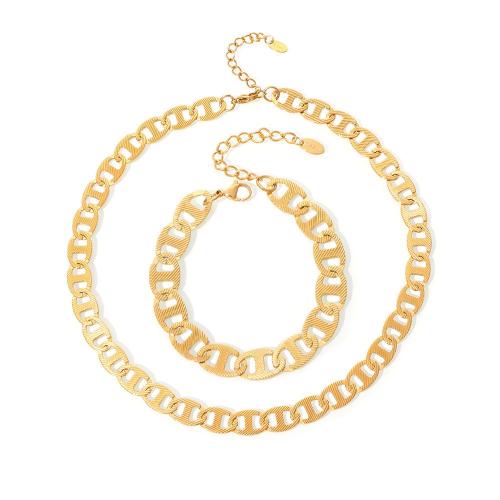 Parures de bijoux en acier inoxydable, Acier titane, Placage, styles différents pour le choix & pour femme & creux, Vendu par PC