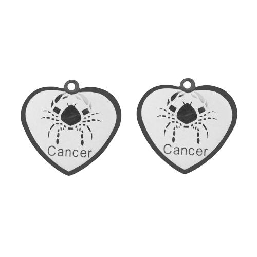 Stainless Steel Constellation Pendant, 304 Stainless Steel, Heart, silver color plated, DIY, silver color, 18.10x0.95x17.50mm, Sold By PC