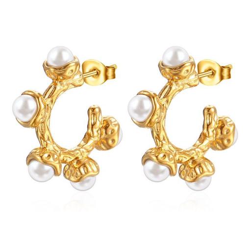 Pendientes de Acero Inoxidable, acero inoxidable 304, chapado, Bricolaje, más colores para la opción, Vendido por Par
