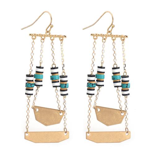 aleación de zinc Pendientes con Colgantes, con resina, chapado, estilo popular & para mujer, más colores para la opción, earring length 120-150mm, Vendido por Par