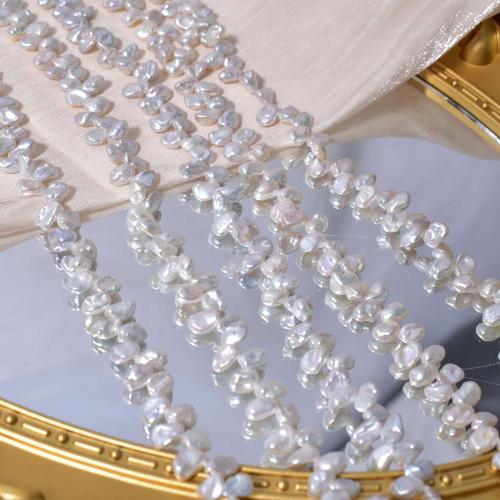 Cultured Baroque Freshwater Pearl Beads, DIY, white, about：5-6mm, Sold Per 37 cm Strand
