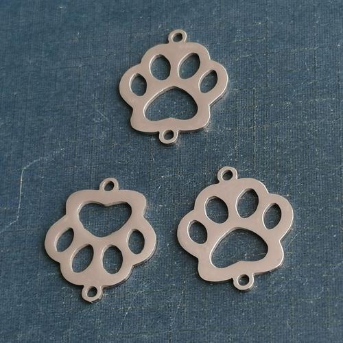 Stainless Steel Connector, Titanium Steel, Claw, plated, DIY & 1/1 loop, more colors for choice, 19x16mm, 10PCs/Bag, Sold By Bag