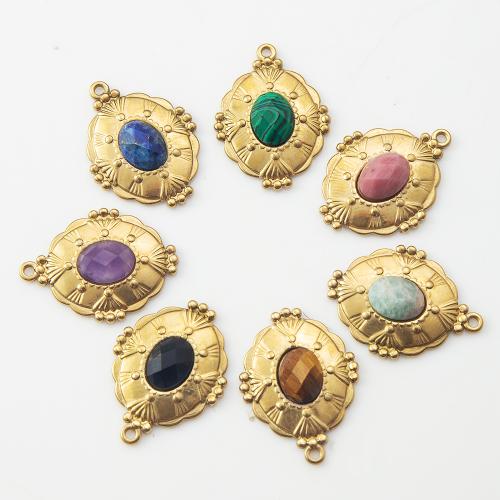Edelstein Anhänger Schmuck, mit 304 Edelstahl, DIY, keine, 18.20x5.10x24.20mm, verkauft von PC