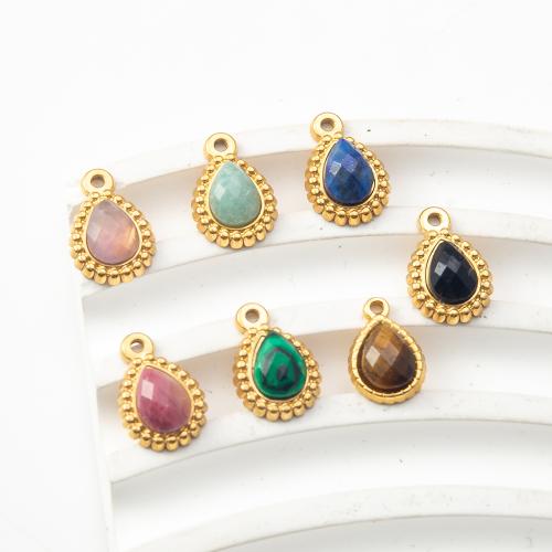 Edelstein Anhänger Schmuck, mit 304 Edelstahl, DIY, keine, 10.80x5x15.70mm, verkauft von PC