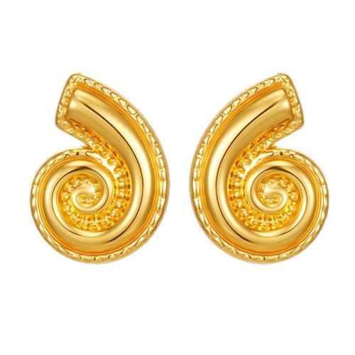 Boucle d'oreille de gaujon en acier inoxydable, Acier inoxydable 304, conque, Placage, bijoux de mode, plus de couleurs à choisir, Vendu par PC