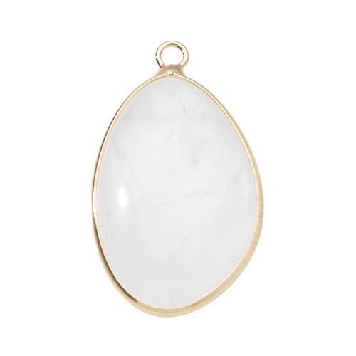 Bijoux Pendentifs en pierres gemmes, pierre gemme, avec laiton, DIY, plus de couleurs à choisir, 21x8.10x35mm, Vendu par PC