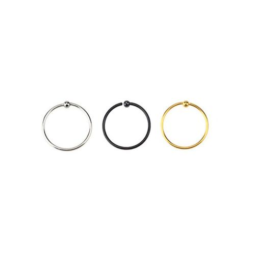 Titanium Steel Piercing Earring, Donut, plated, Unisex & different size for choice, more colors for choice, Sold By PC