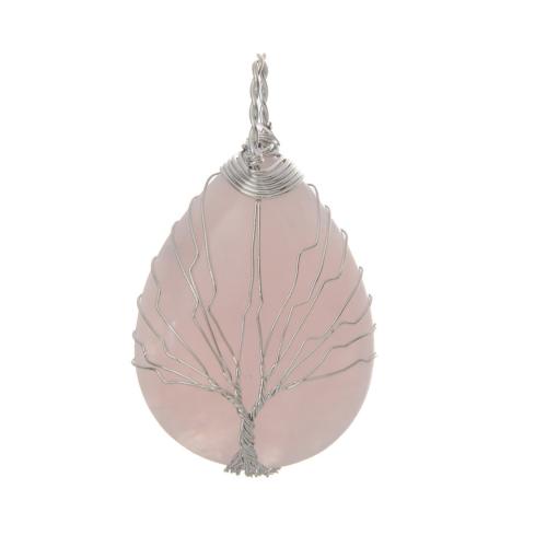Gemstone Pendants Jewelry, with Iron, Teardrop, DIY & different materials for choice & hollow, 25x35mm, Sold By PC