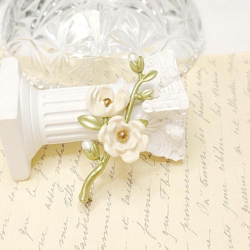 Tibetan Style Brooch, Flower, stoving varnish, fashion jewelry & for woman, 25x60mm, Sold By PC