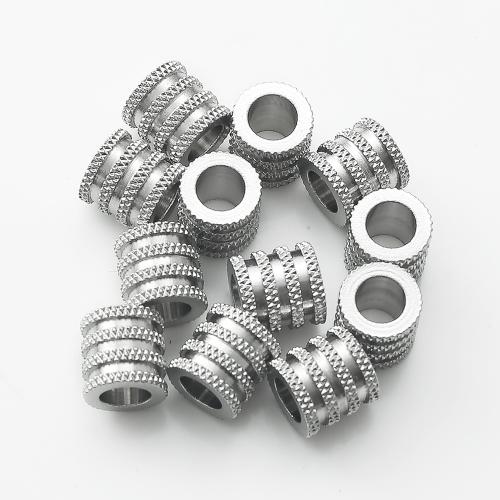 Stainless Steel Large Hole Beads, 304 Stainless Steel, DIY, original color, 10x10x6mm, Sold By PC