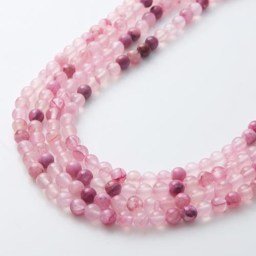 Natural Jade Beads, Persian Jade, Round, polished, DIY & different size for choice, pink, Sold By Strand