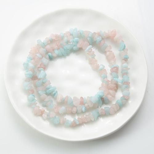 Gemstone Chips, Natural Gravel, irregular, random style, mixed colors, 5x8mm, Sold By Strand