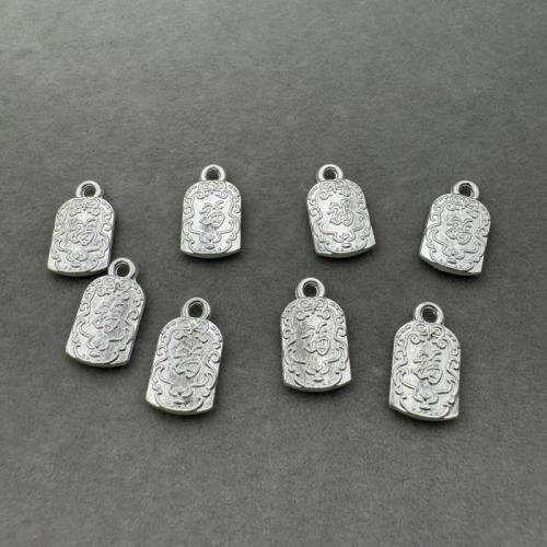 Tibetan Style Pendants, silver color plated, DIY, nickel, lead & cadmium free, 100PCs/Bag, Sold By Bag