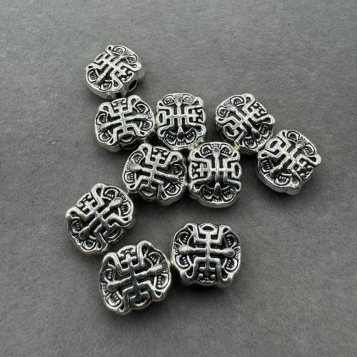Bijoux de perles en alliage de Zinc , Plaqué de couleur d'argent, DIY, protéger l'environnement, sans nickel, plomb et cadmium, 100PC/sac, Vendu par sac