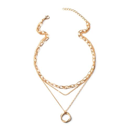 Multi Layer Necklace, Tibetan Style, plated, three layers & for woman & hollow, more colors for choice, Length:Approx 35 cm, Approx 38 cm, Approx 43 cm, Sold By PC