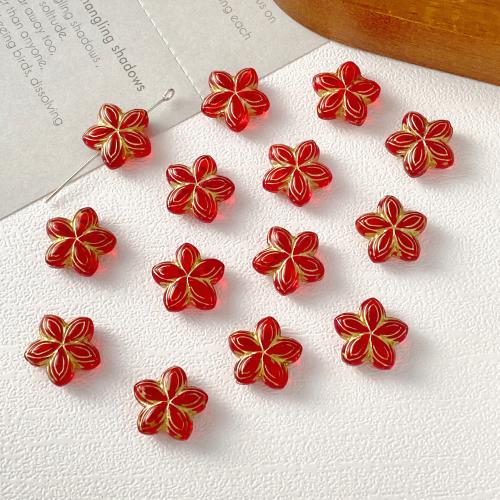 Lampwork Beads, Flower, DIY, more colors for choice, 16mm, 50PCs/Bag, Sold By Bag