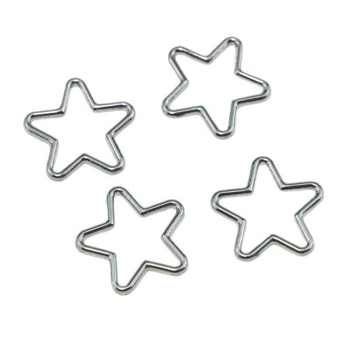 Colgante estrella de la aleación del cinc, aleación de zinc, chapado en color de plata, Bricolaje, plateado, 2mm, Vendido por UD