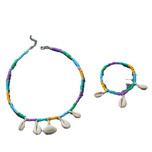 Shell Jewelry Bracelet, Tibetan Style, with Seedbead & Shell, fashion jewelry & Unisex, more colors for choice, Sold By PC