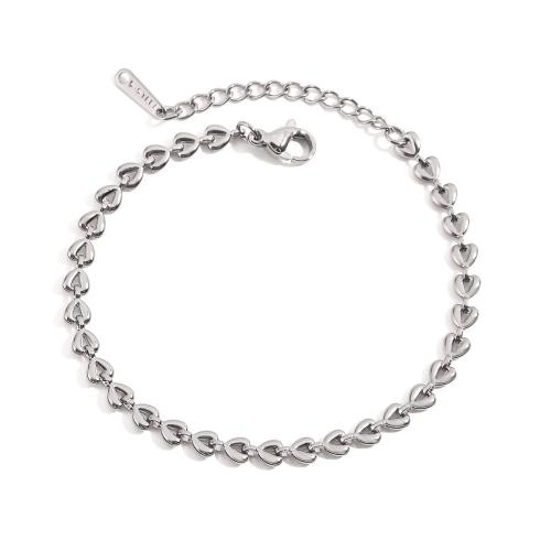Stainless Steel Jewelry Bracelet, 304 Stainless Steel, plated, fashion jewelry & for woman, original color, Sold By PC