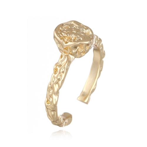 Brass Cuff Finger Ring, gold color plated, different styles for choice & micro pave cubic zirconia & for woman, US Ring Size:6-10, Sold By PC