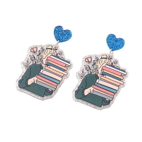 Acrylic Drop Earring, fashion jewelry & different styles for choice & for woman, earring length 35-50mm, Sold By Pair