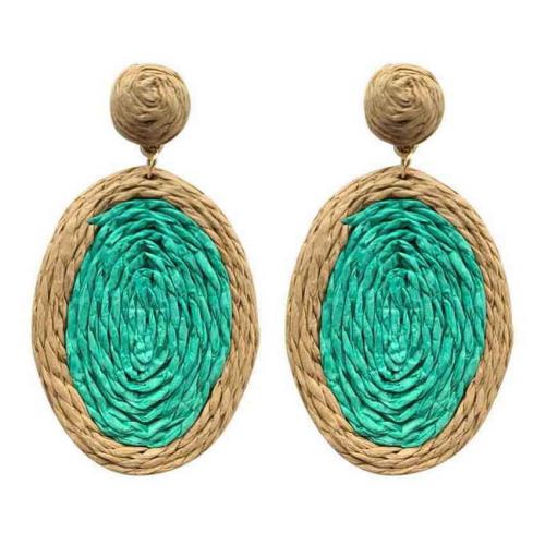 Rafidah Grass Drop Earring, with Tibetan Style, Oval, Bohemian style & for woman, more colors for choice, earring length 50-80mm, Sold By Pair