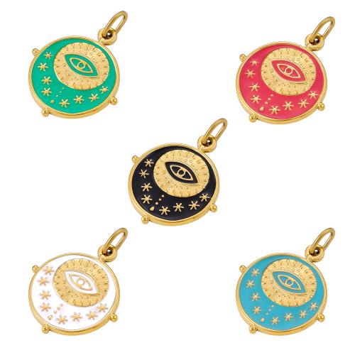Stainless Steel Pendants, 304 Stainless Steel, gold color plated, DIY & enamel, more colors for choice, Sold By PC